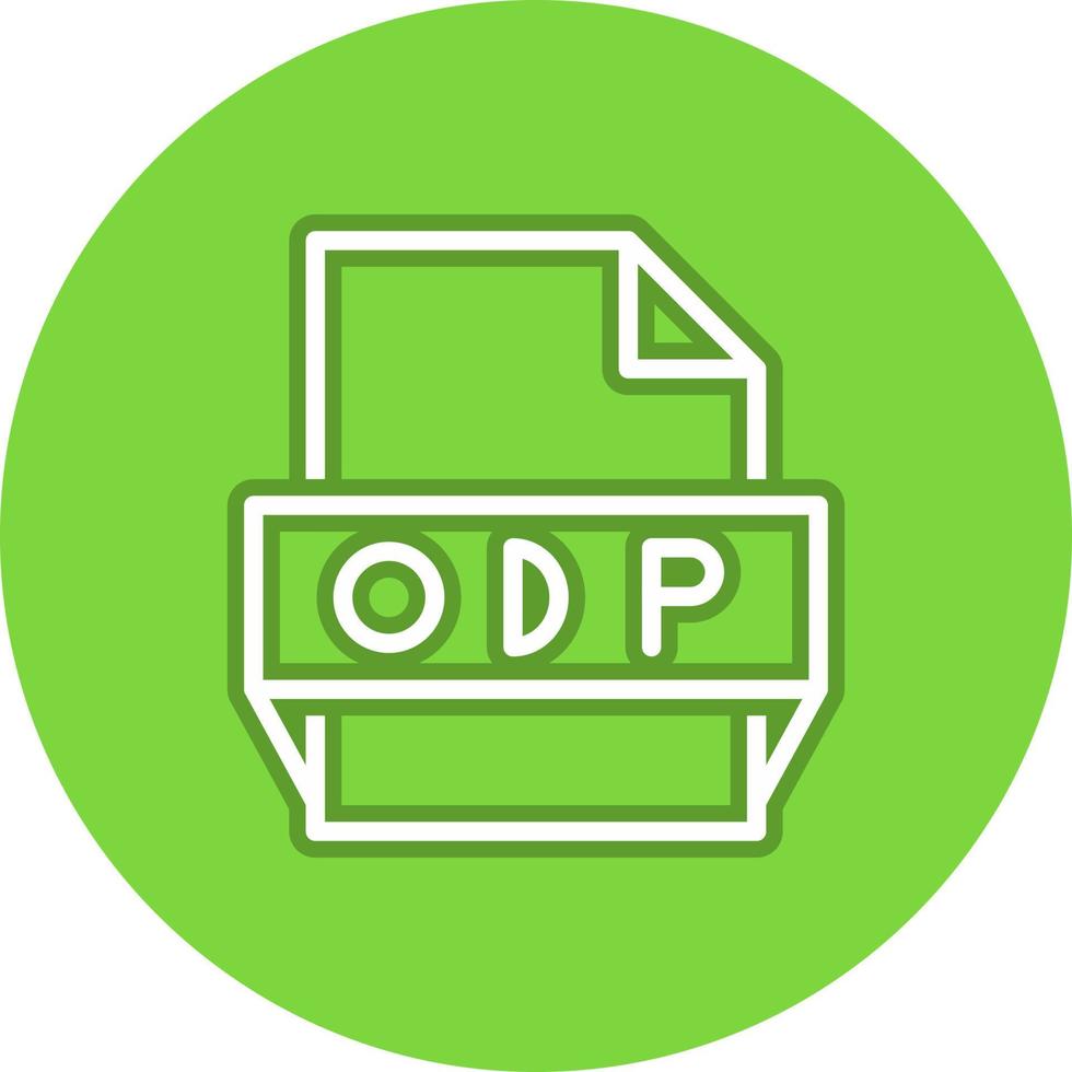 Odp File Format Icon vector