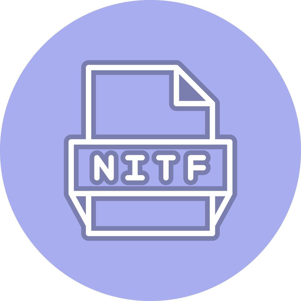 Nitf File Format Icon vector