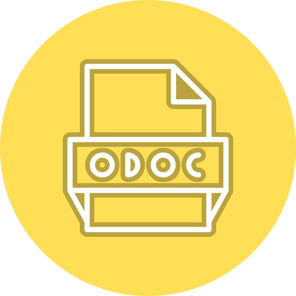 Odoc File Format Icon vector