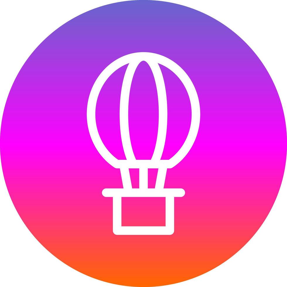 Hot Air Balloon Vector Icon Design