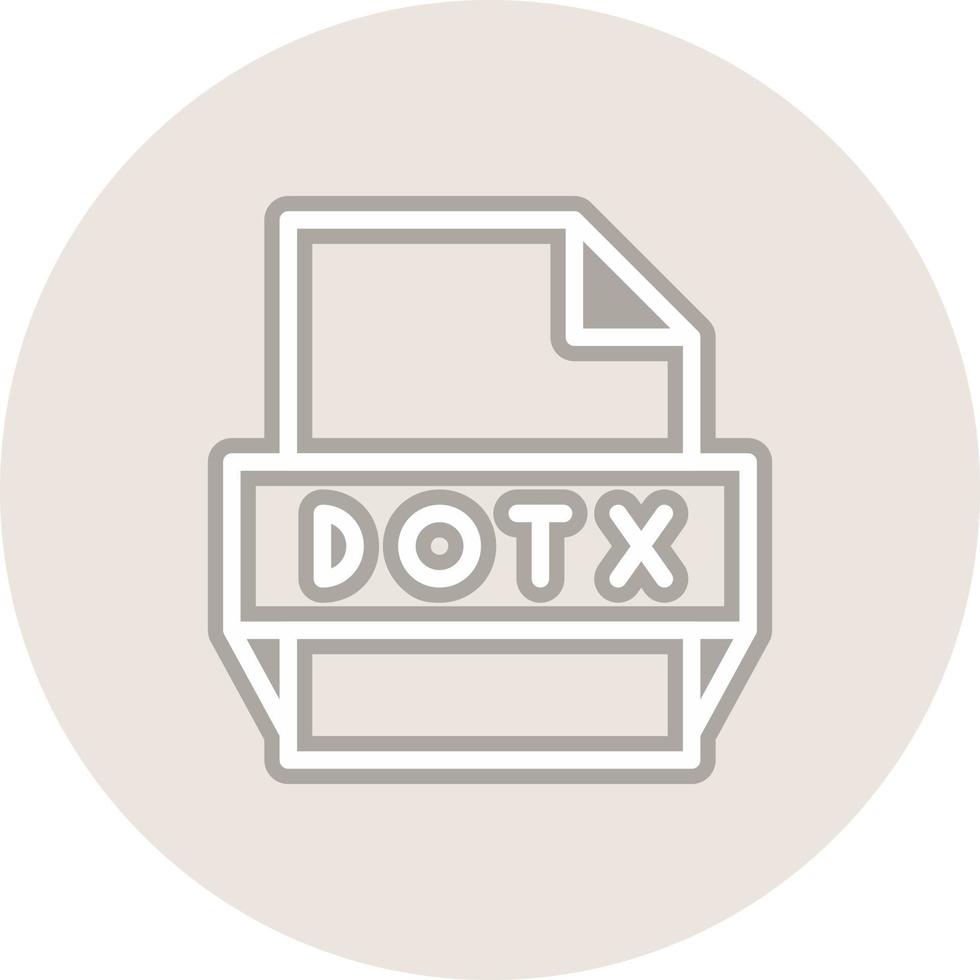 icono de formato de archivo dotx vector