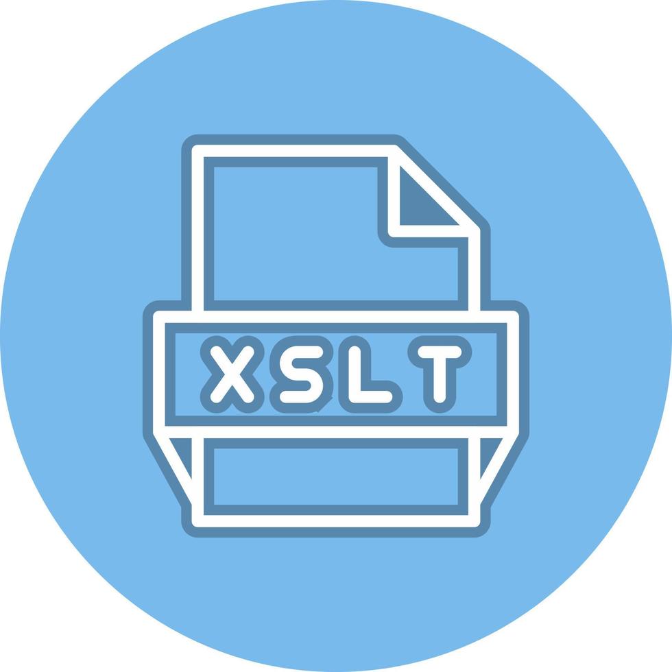 Xslt File Format Icon vector