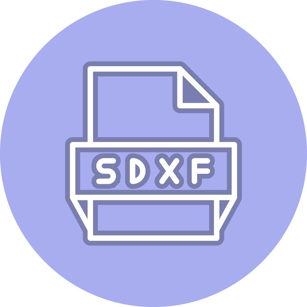 Sdxf File Format Icon vector