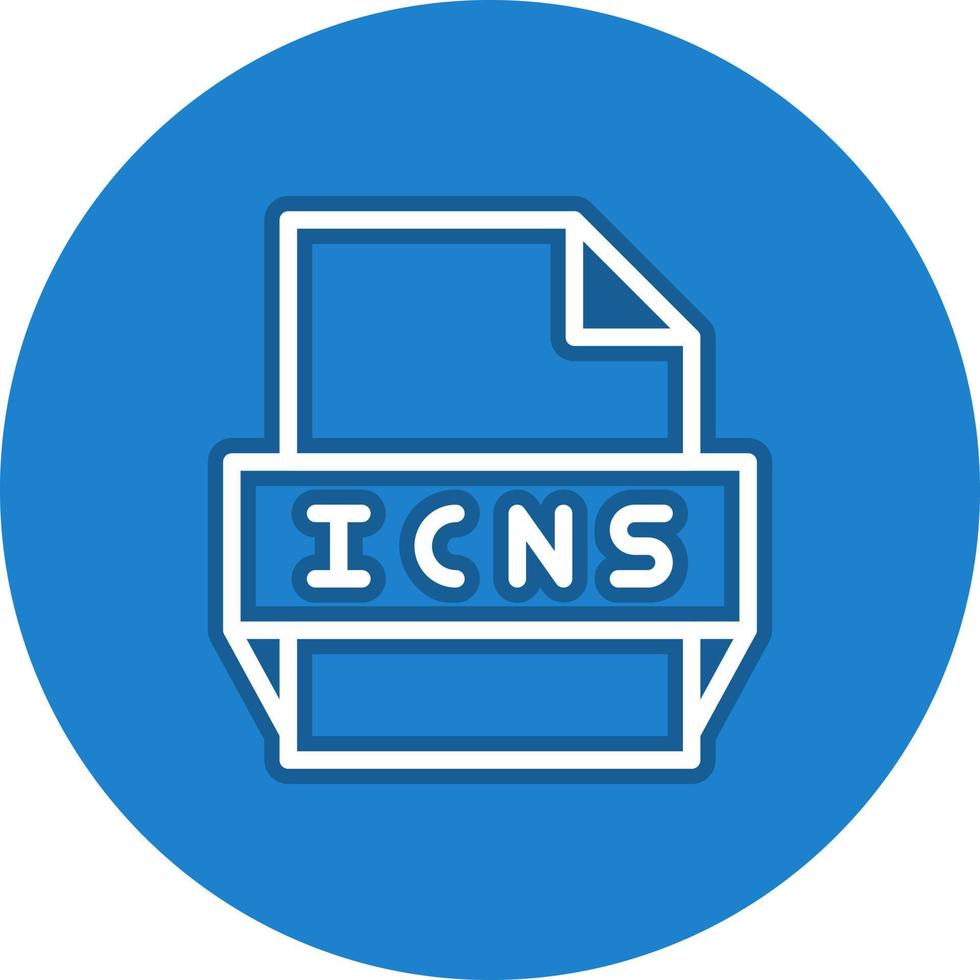 Icns File Format Icon vector