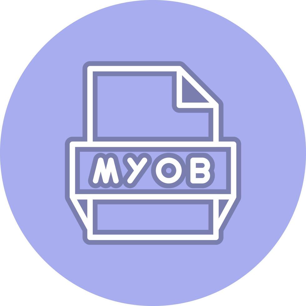 Myob File Format Icon vector