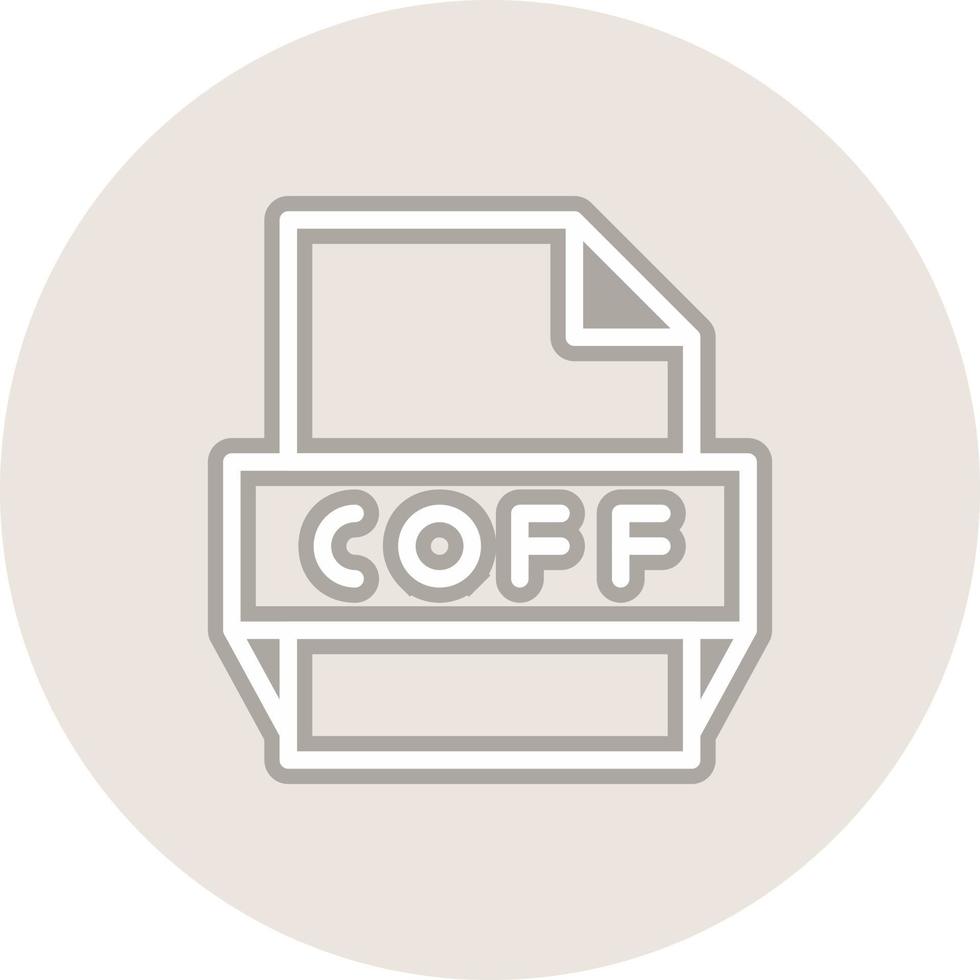 icono de formato de archivo coff vector