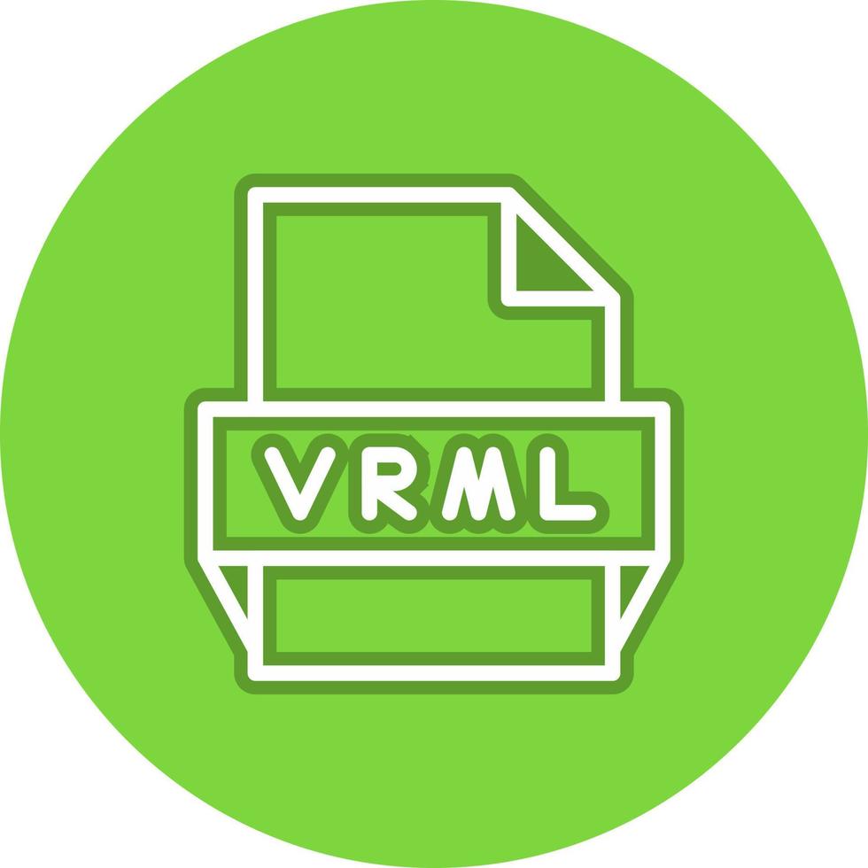 Vrml File Format Icon vector