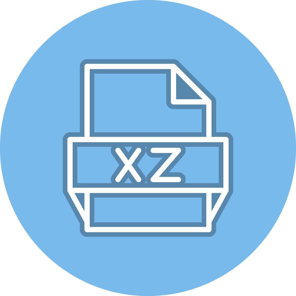 icono de formato de archivo xz vector