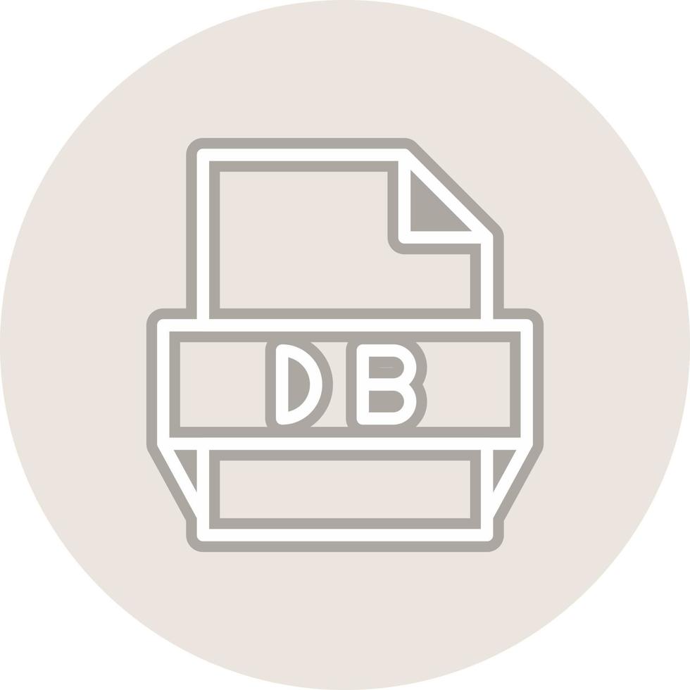 icono de formato de archivo db vector