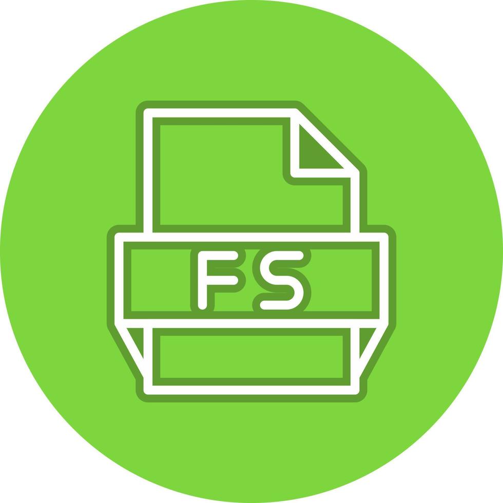 Fs File Format Icon vector