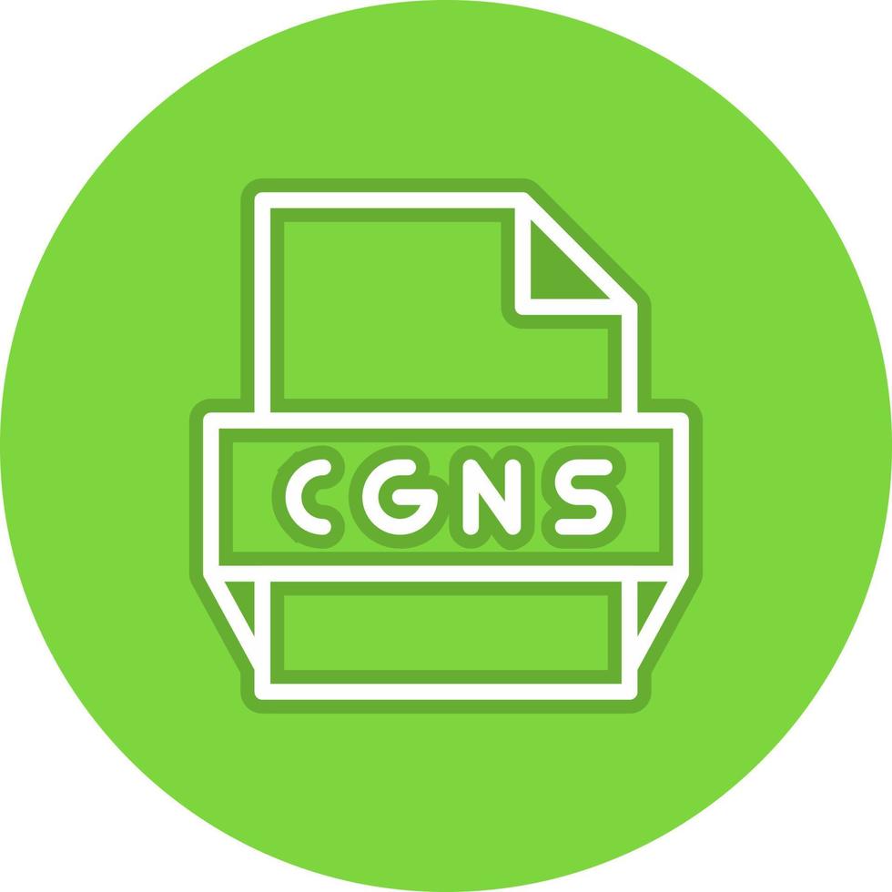 Cgns File Format Icon vector