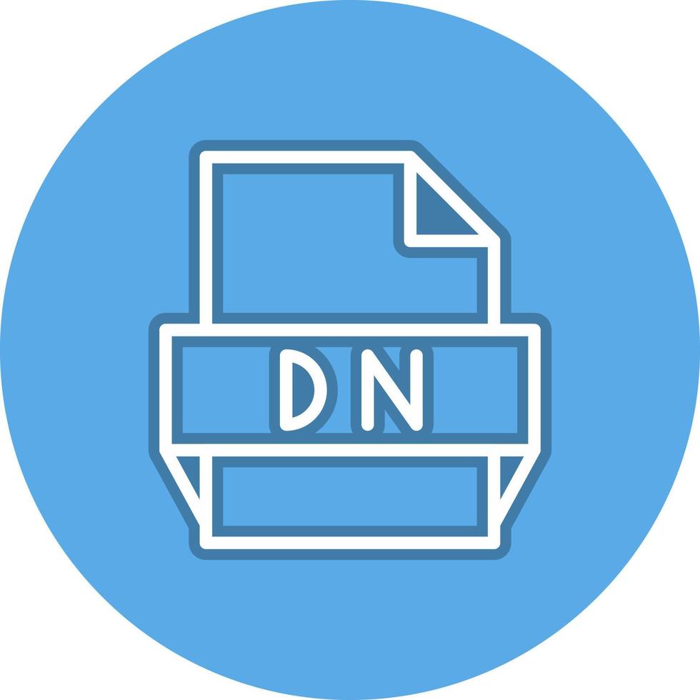Dn File Format Icon vector