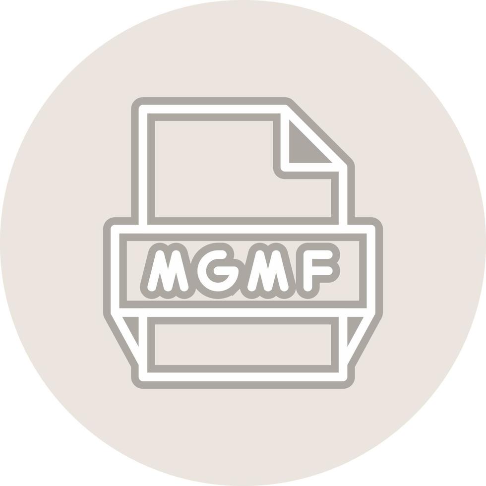 Mgmf File Format Icon vector