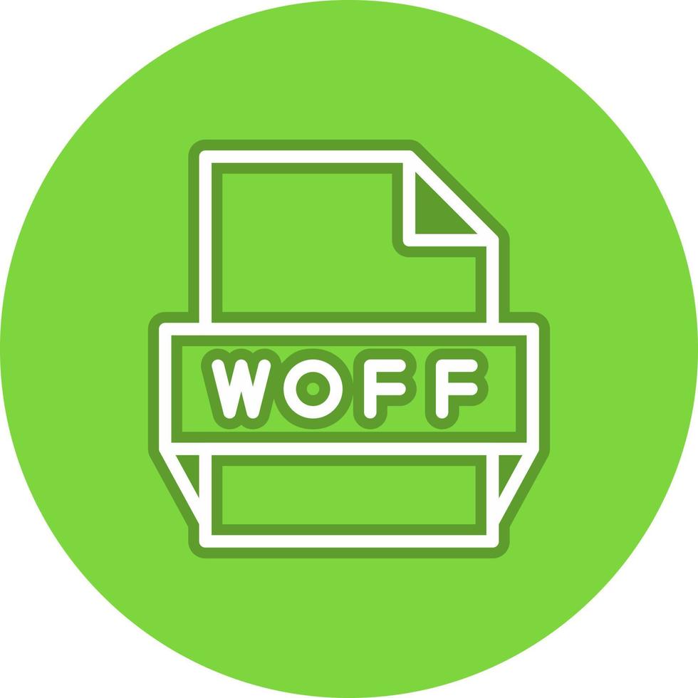 Woff File Format Icon vector
