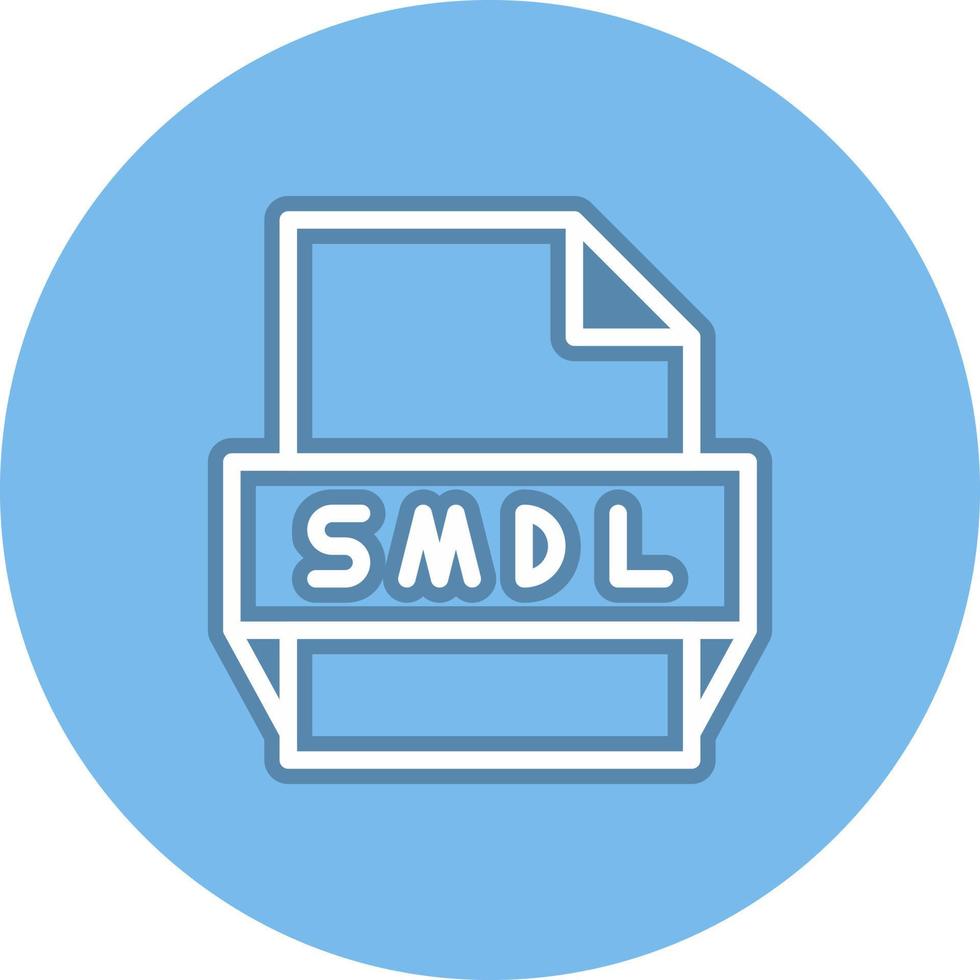 icono de formato de archivo smdl vector