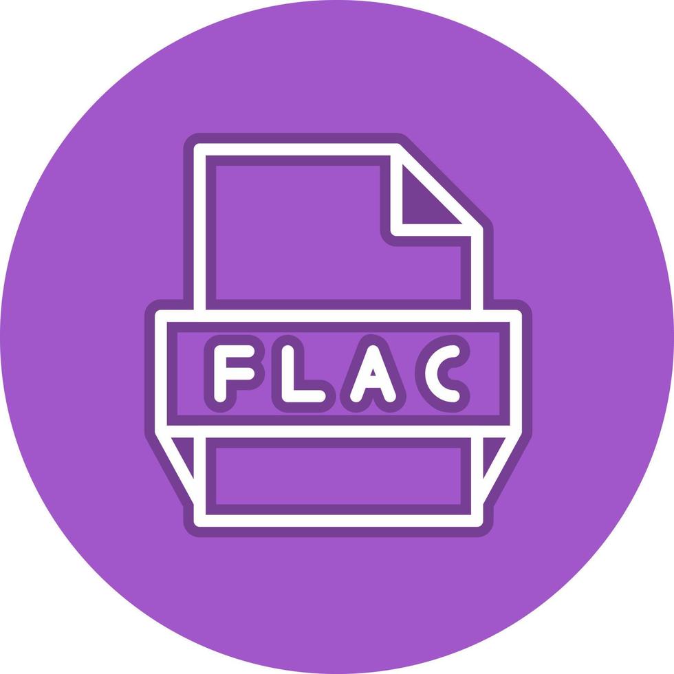 Flac File Format Icon vector