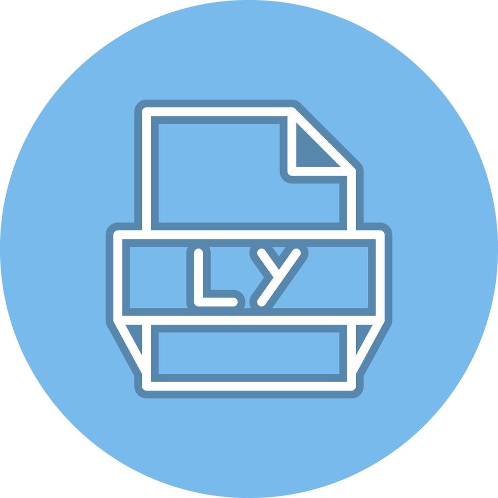 Ly File Format Icon vector