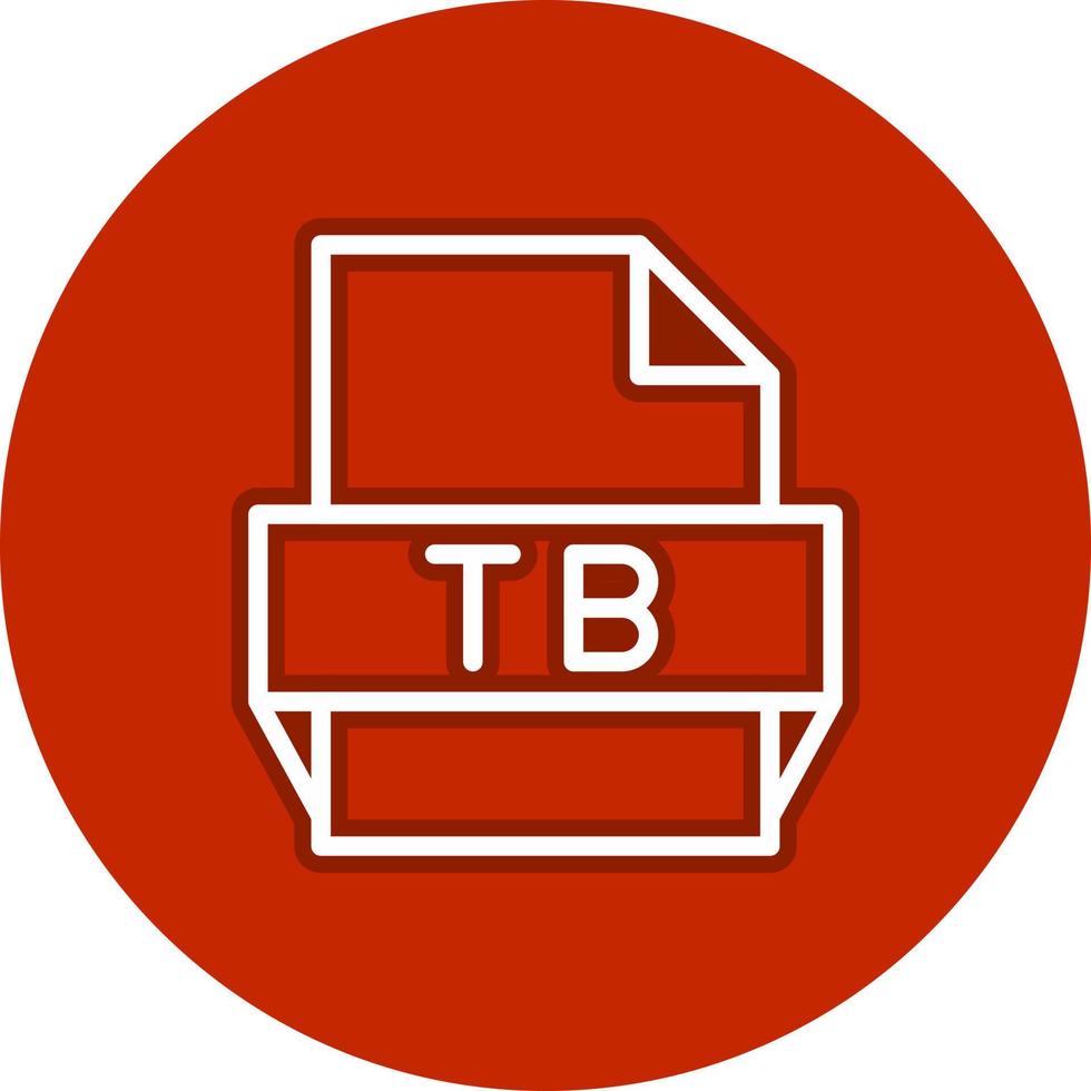 Tb File Format Icon vector