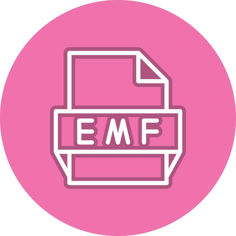 Emf File Format Icon vector