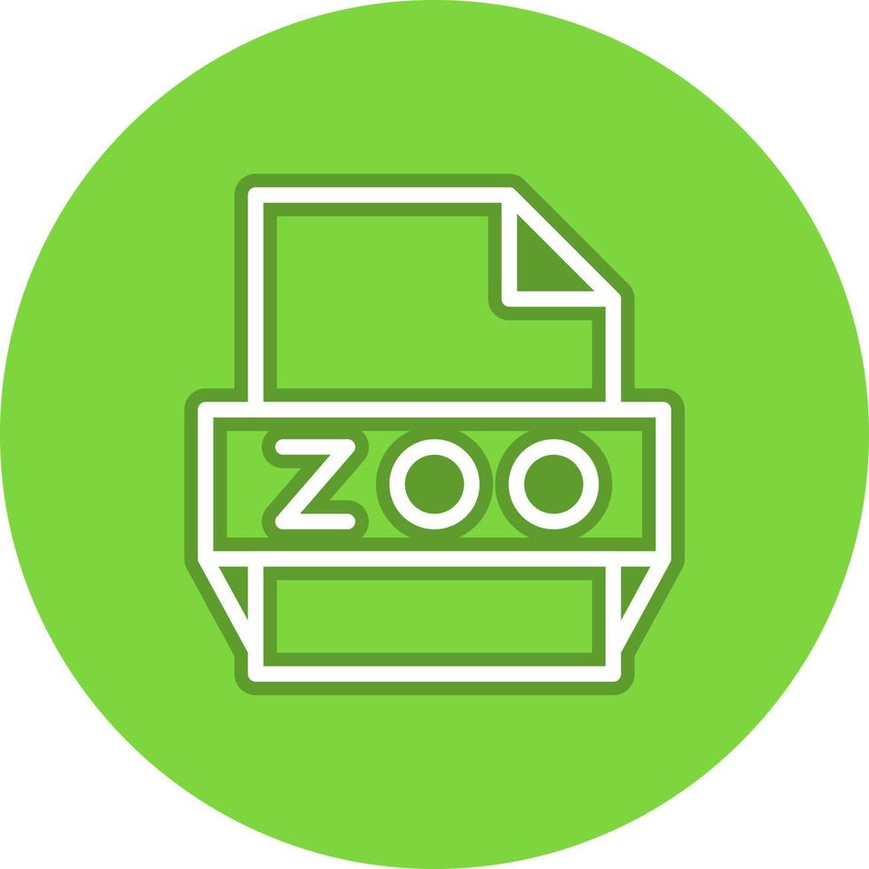 Zoo File Format Icon vector