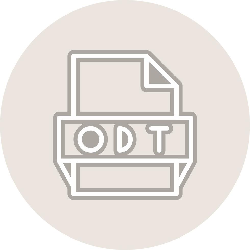 Odt File Format Icon vector