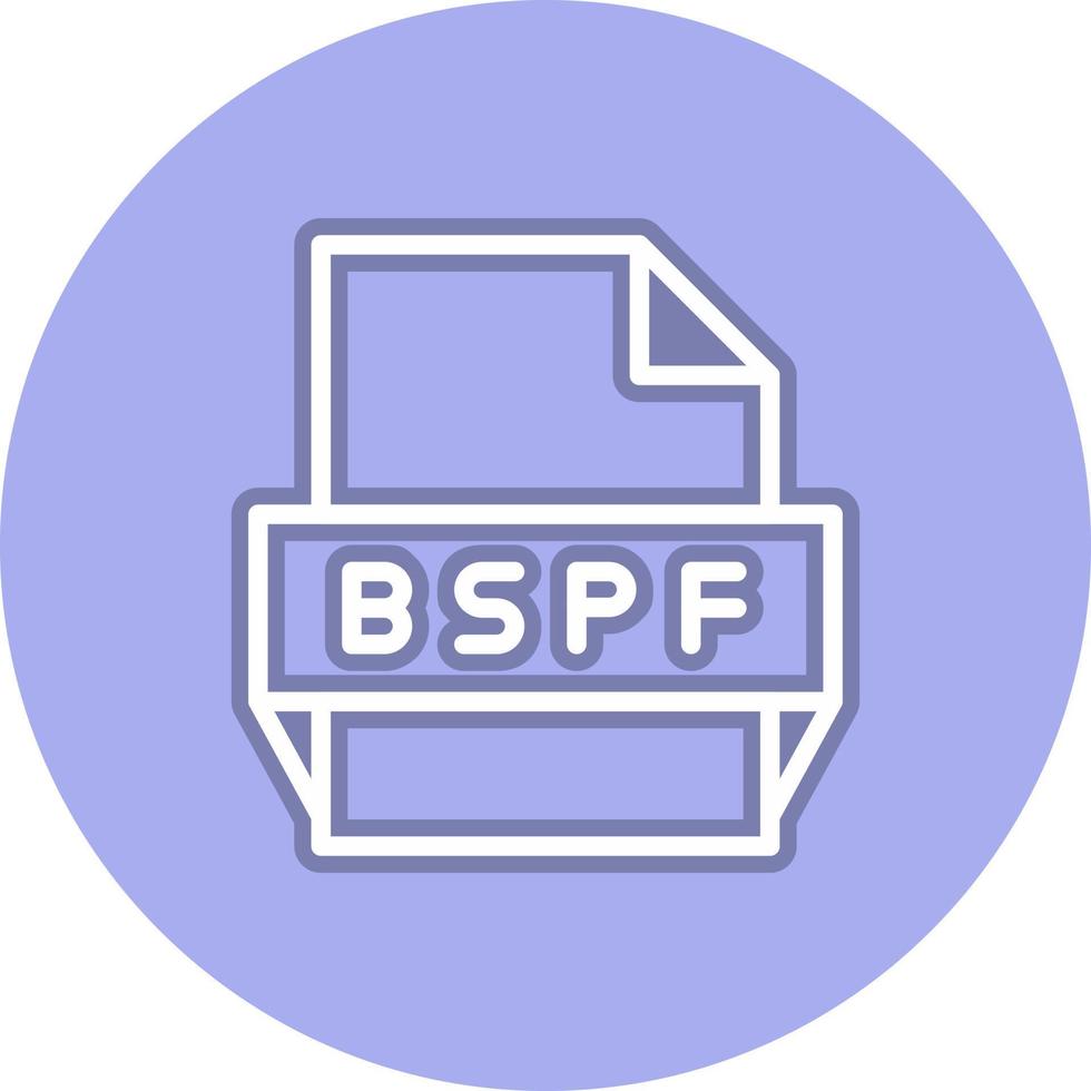 Dspf File Format Icon vector