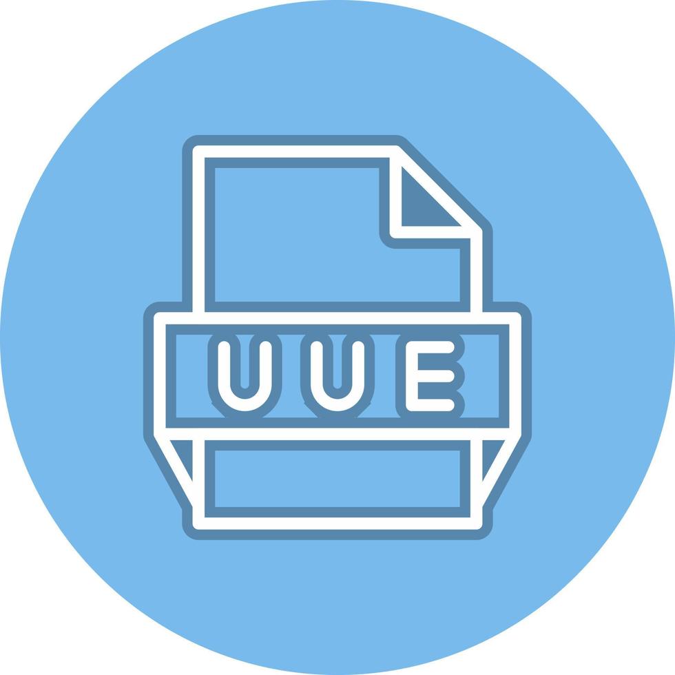 icono de formato de archivo uue vector