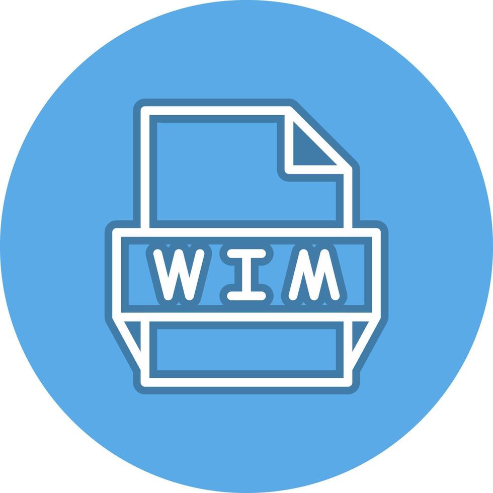 icono de formato de archivo wim vector