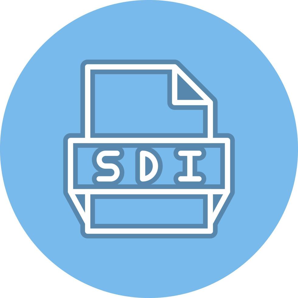 Sdi File Format Icon vector