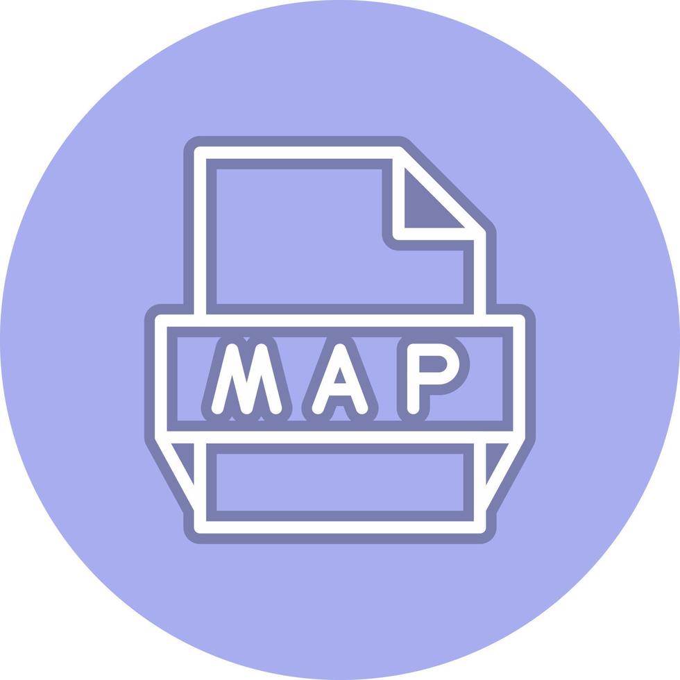 icono de formato de archivo de mapa vector