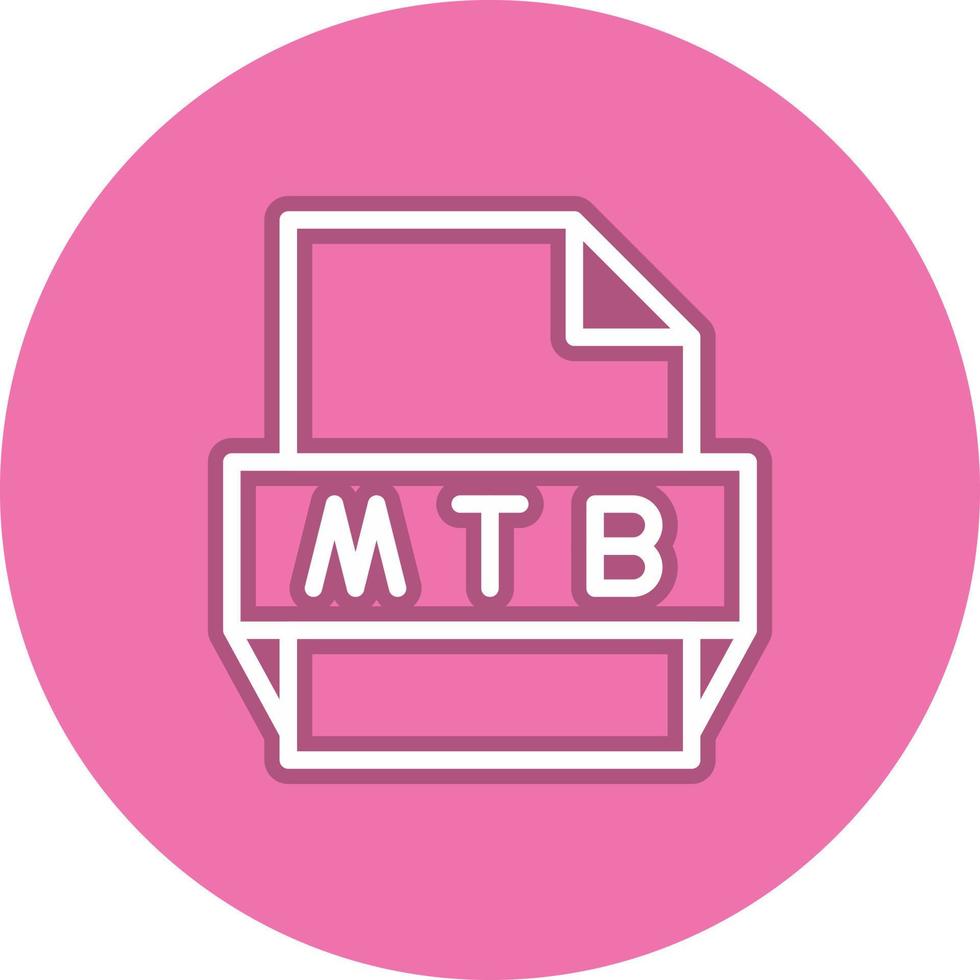 Mtb File Format Icon vector