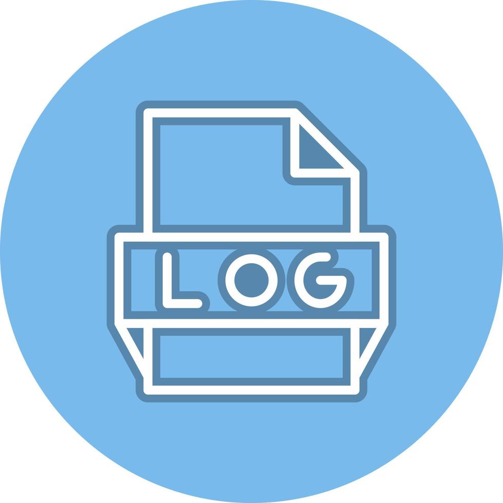 Log File Format Icon vector