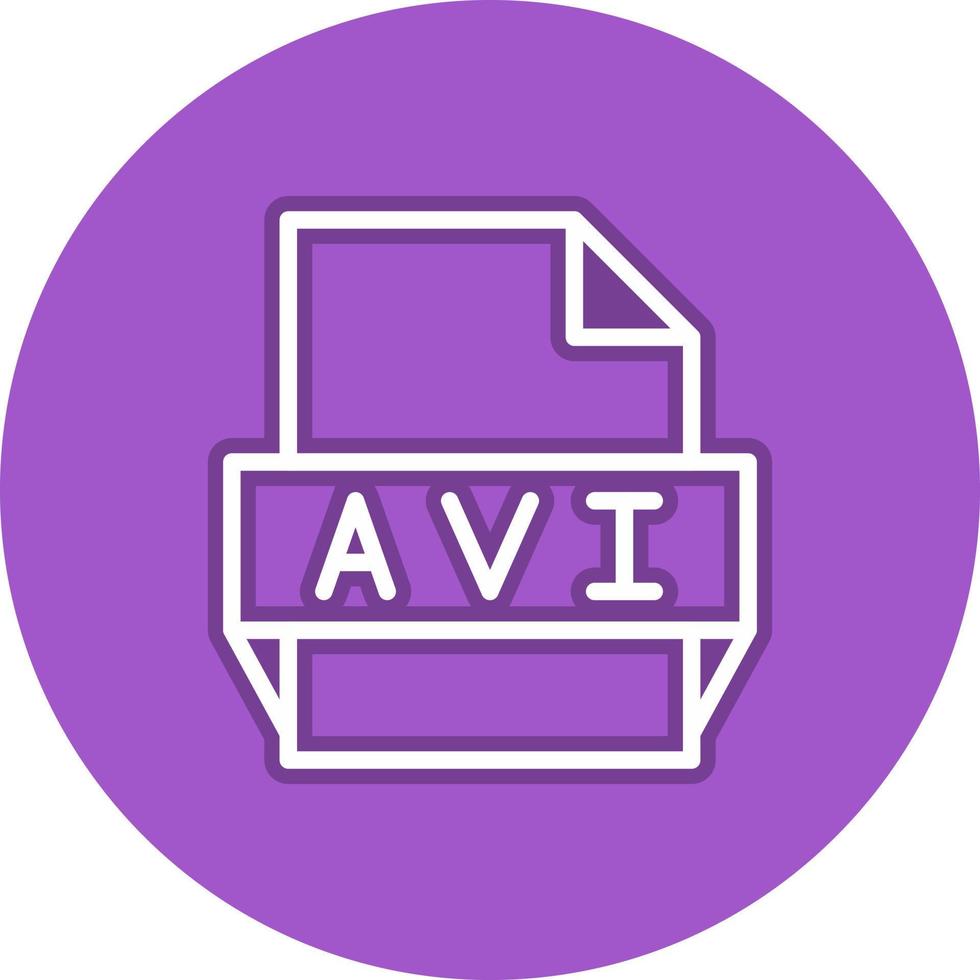 Avi File Format Icon vector