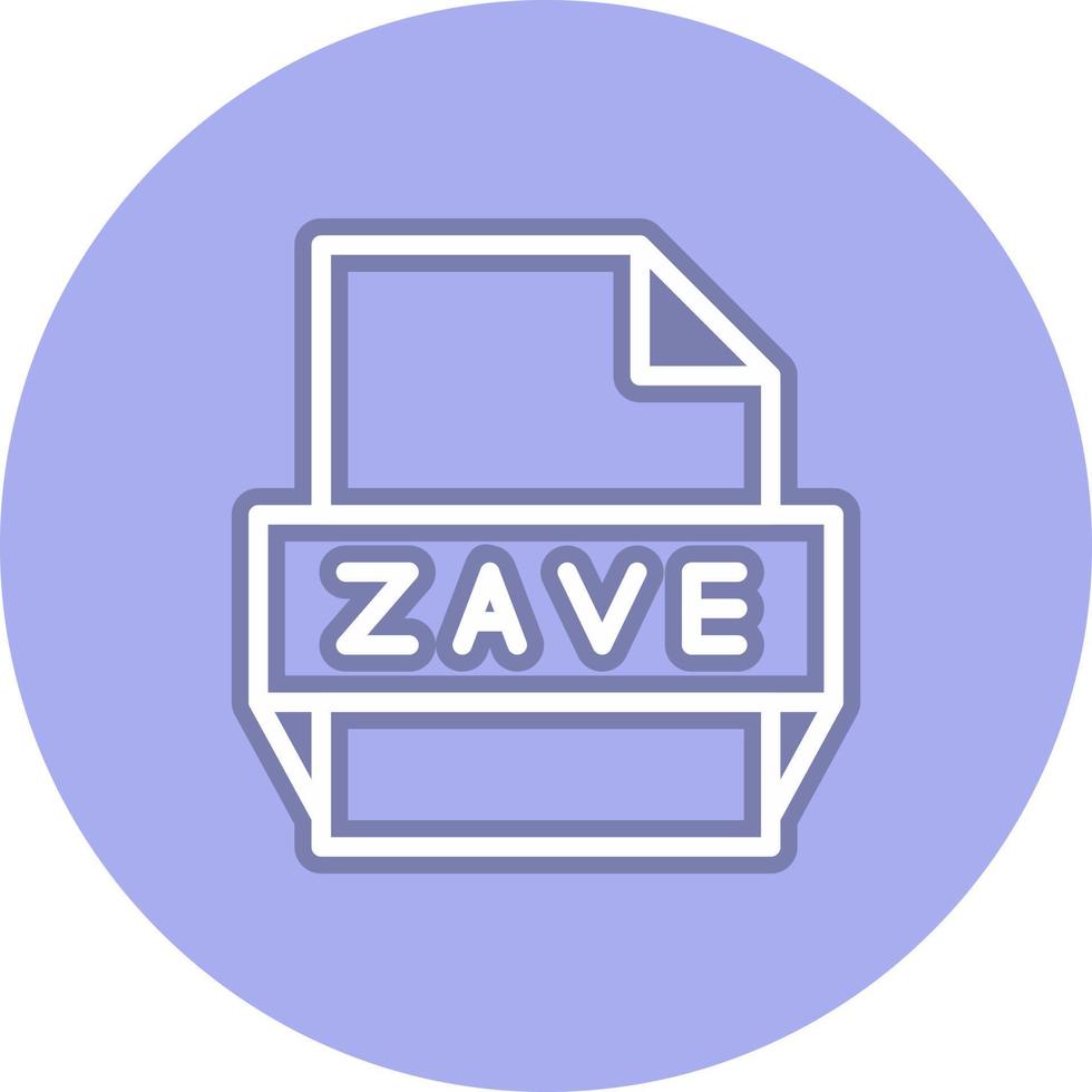 Zave File Format Icon vector