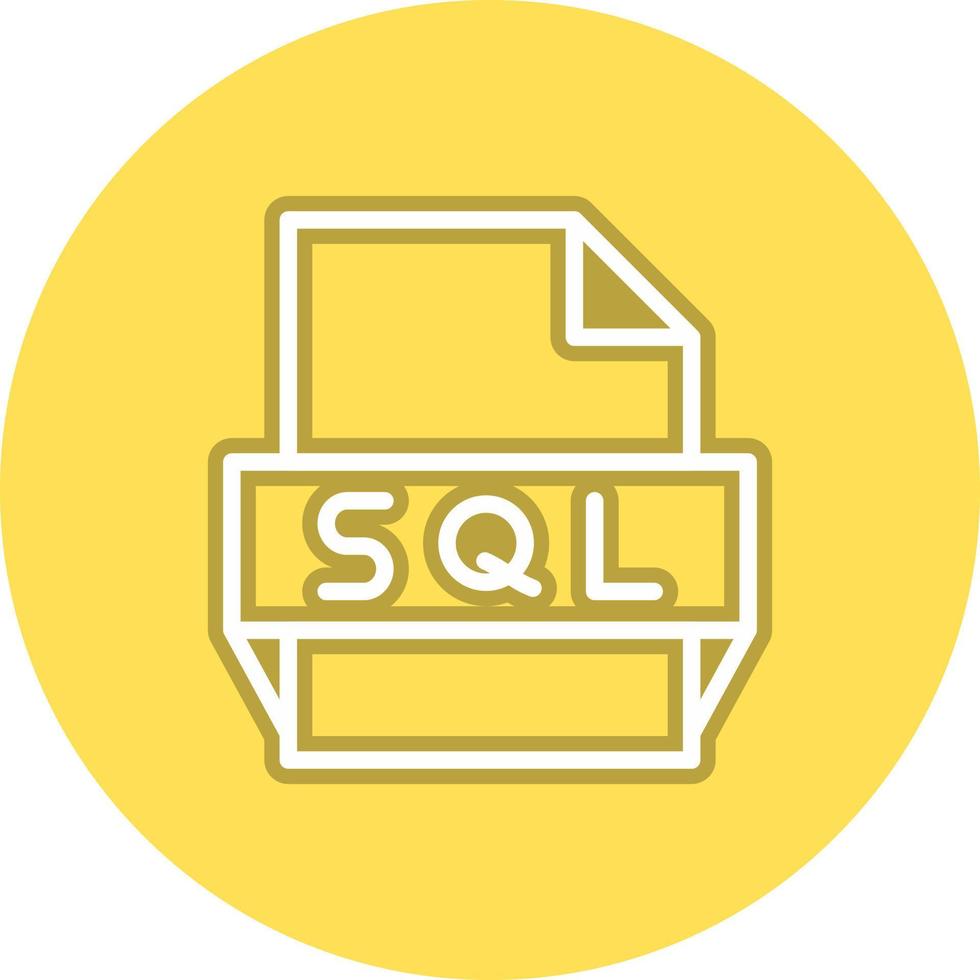 Sql File Format Icon vector