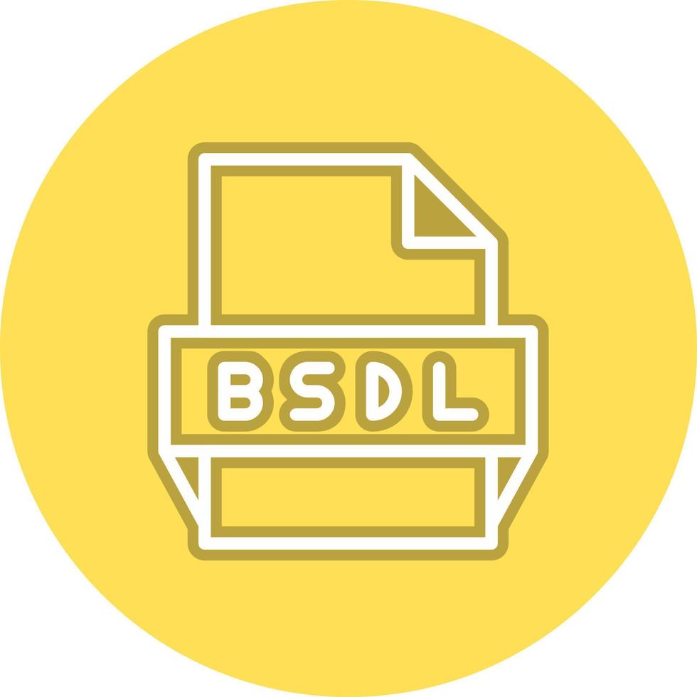 Bsdl File Format Icon vector