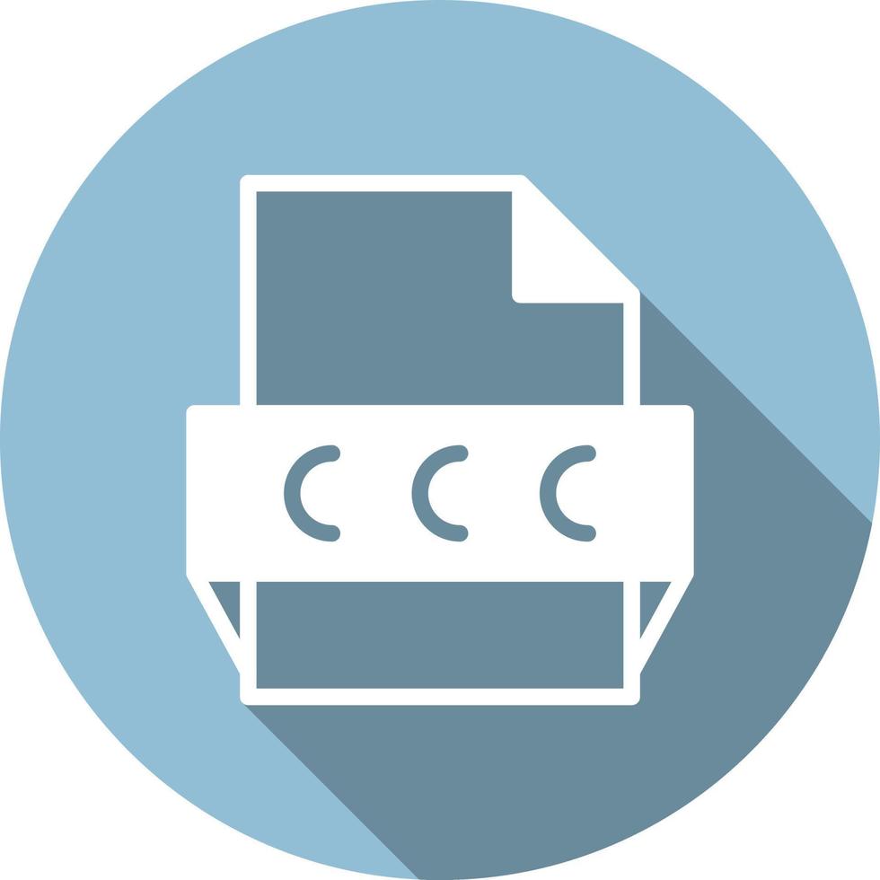 icono de formato de archivo ccc vector