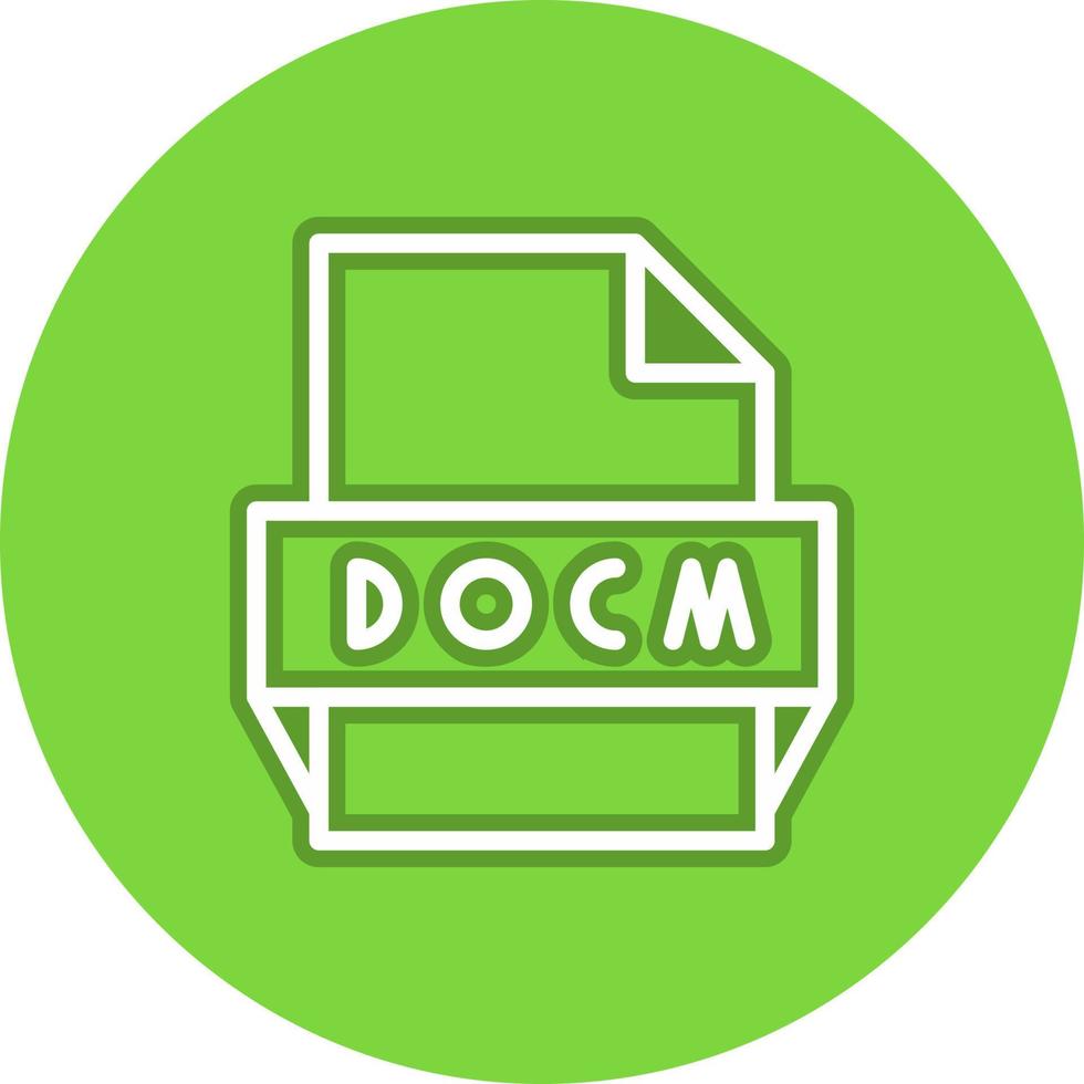 Docm File Format Icon vector
