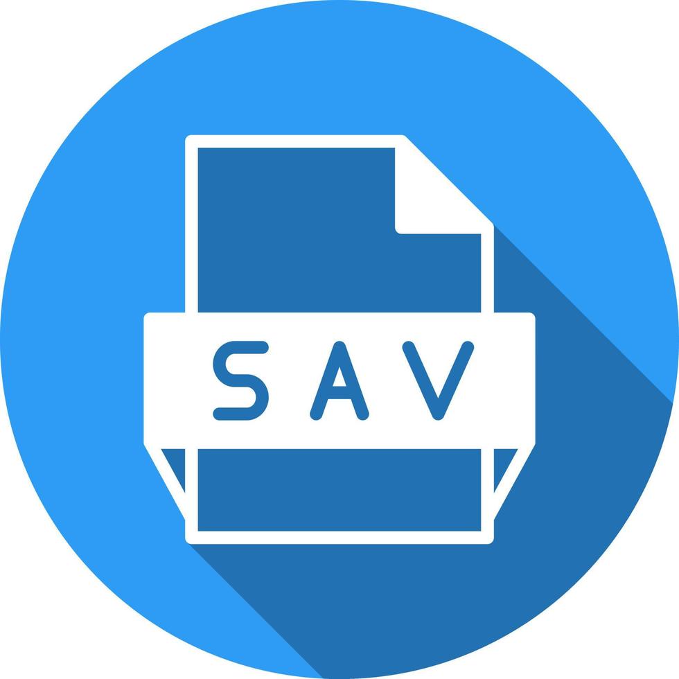 icono de formato de archivo sav vector