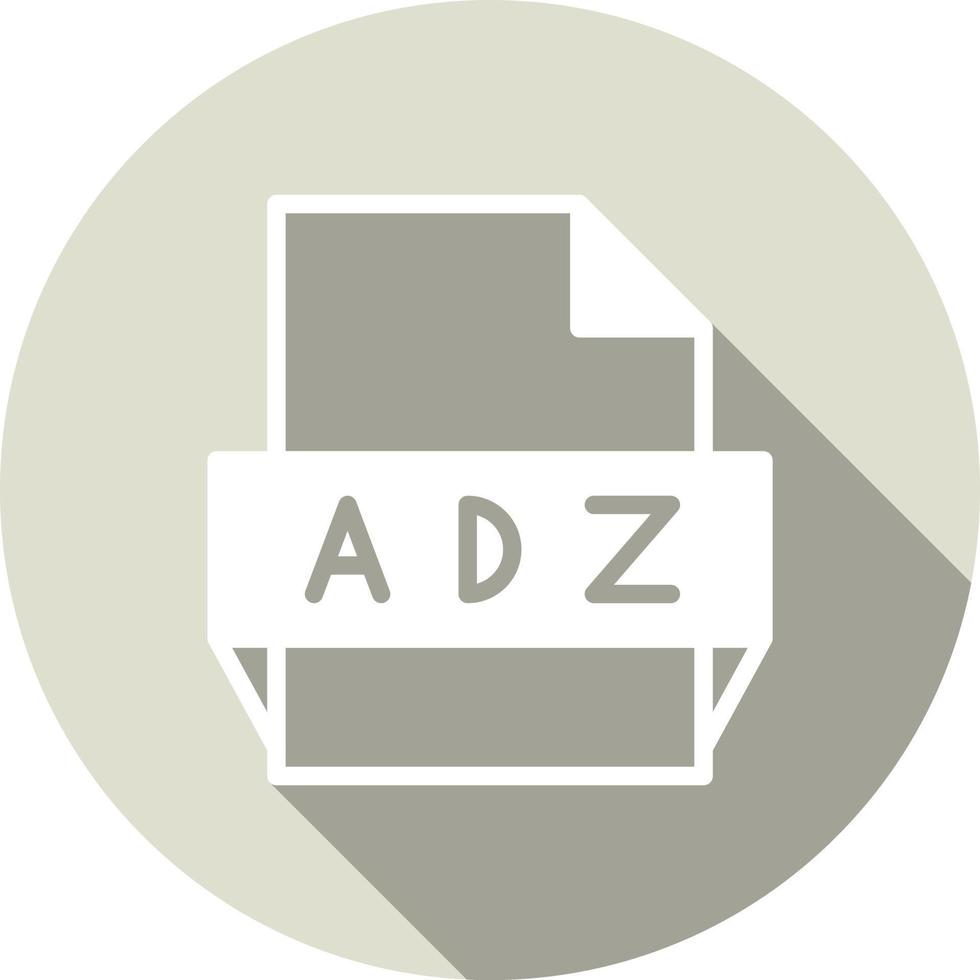 icono de formato de archivo adz vector