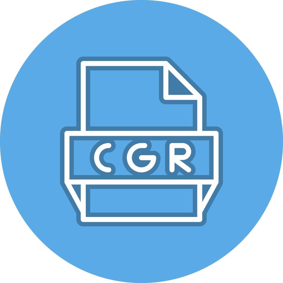 Cgr File Format Icon vector