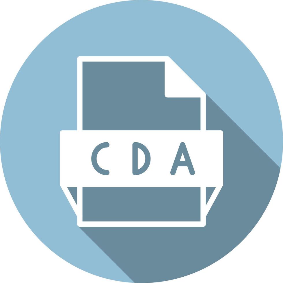 Cda File Format Icon vector