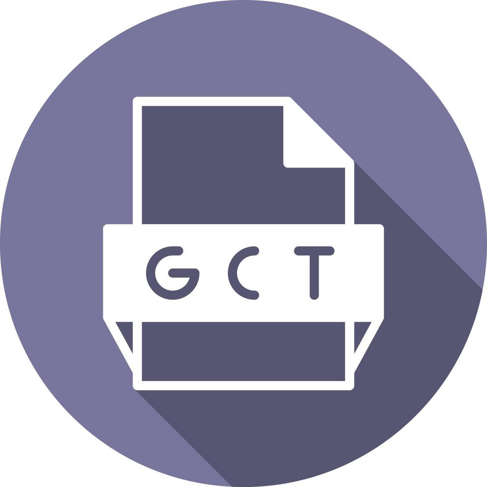 icono de formato de archivo gtc vector