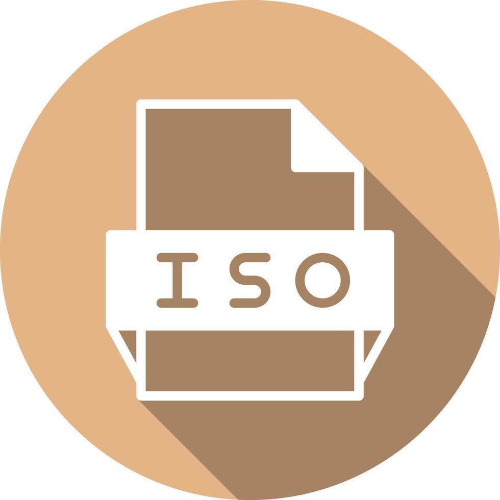 Iso File Format Icon vector