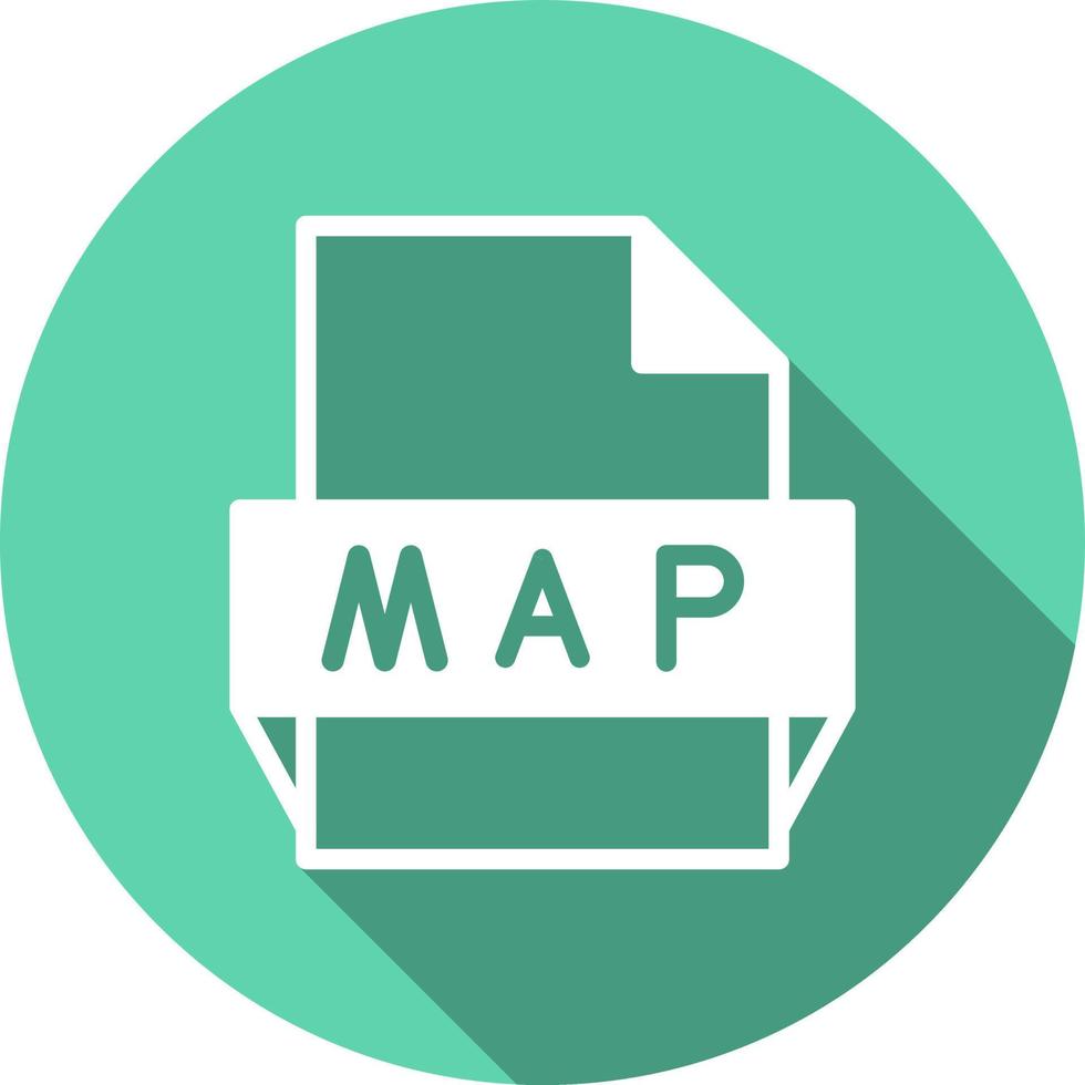 icono de formato de archivo de mapa vector