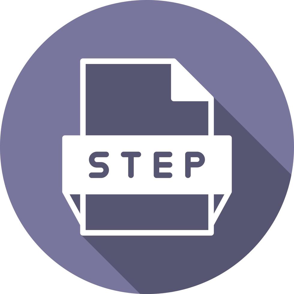 Step File Format Icon vector