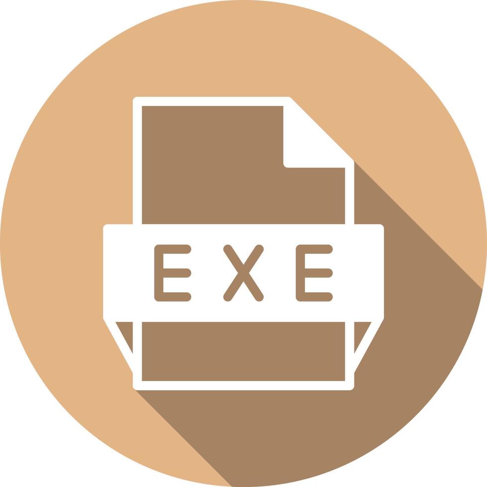 Exe File Format Icon vector