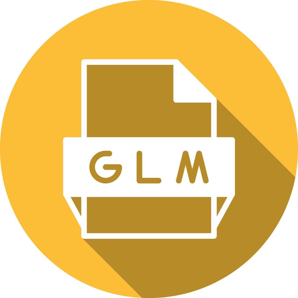 icono de formato de archivo glm vector