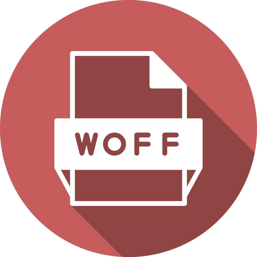 icono de formato de archivo woff vector