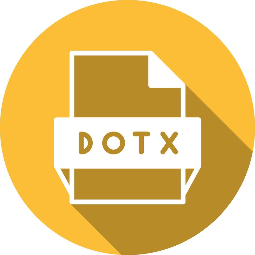 icono de formato de archivo dotx vector